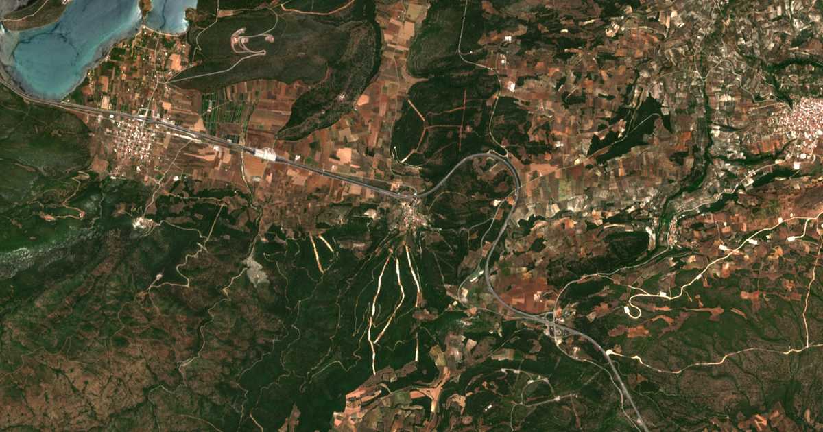 Mapa por satélite de Proskynás