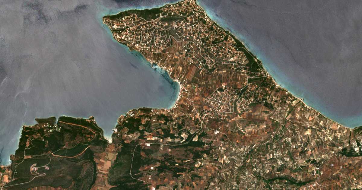 Mapa por satélite de Theológos