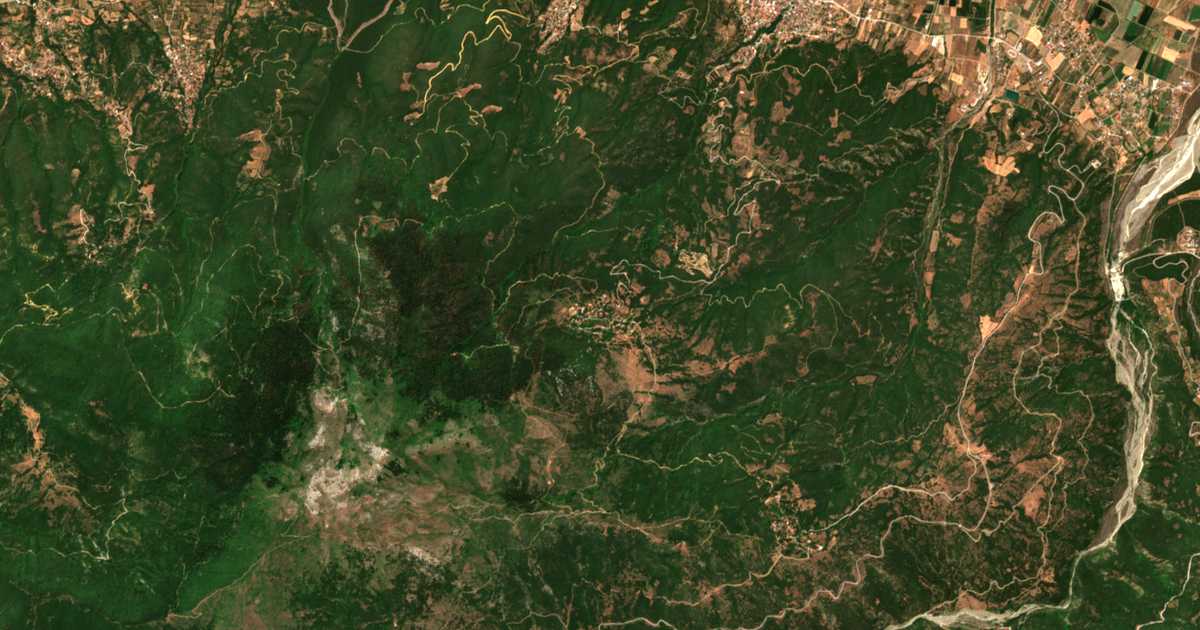 Mapa por satélite de Áno Kallithéa
