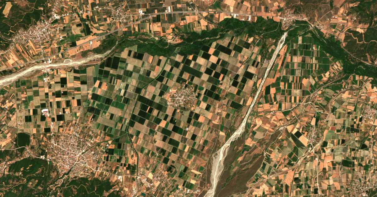 Mapa por satélite de Mesopotamiá