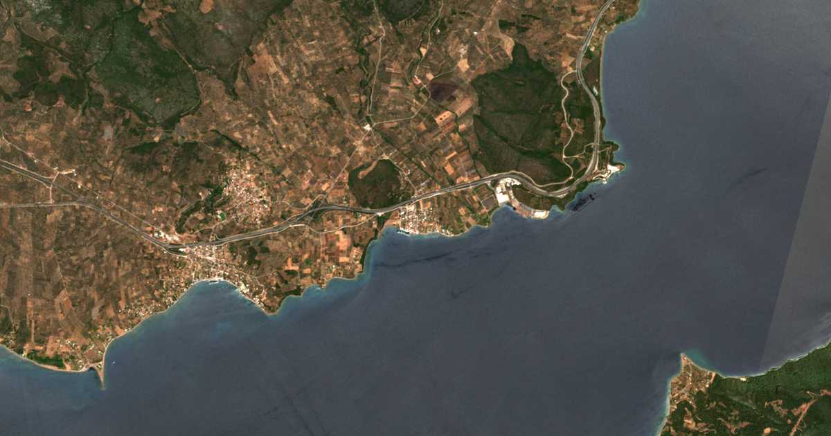 Mapa por satélite de Achládion