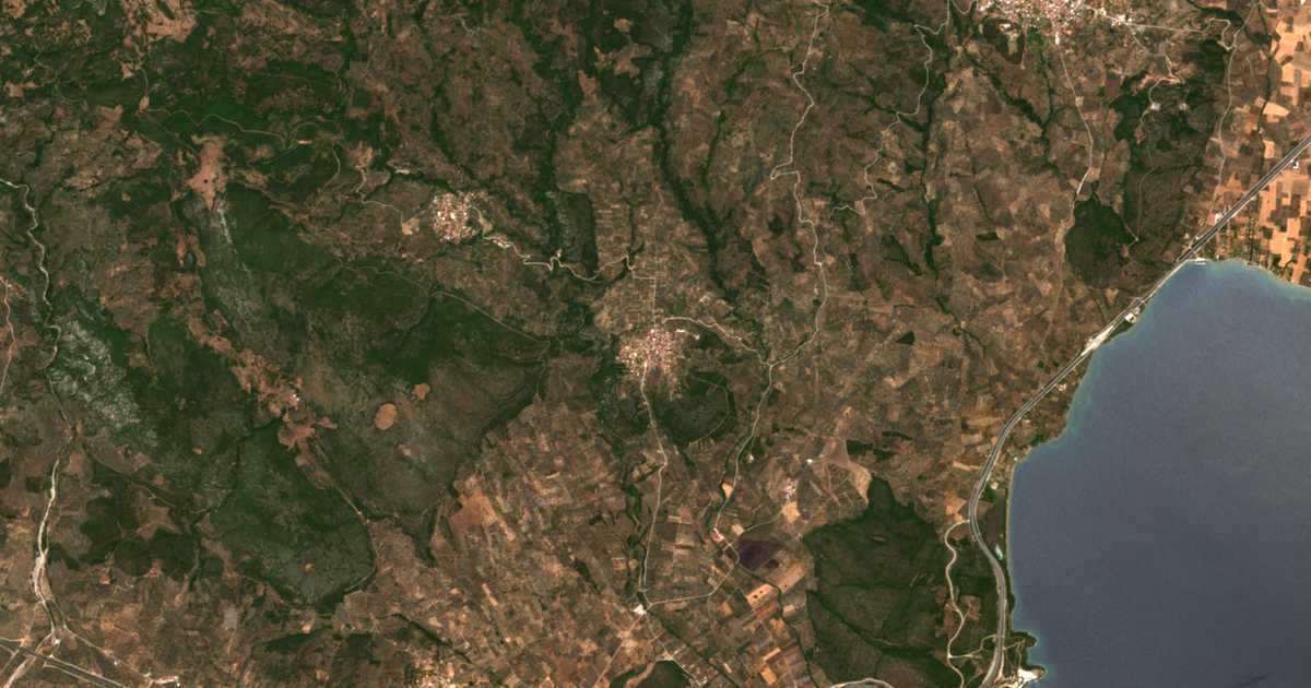Mapa por satélite de Néa Spartiá