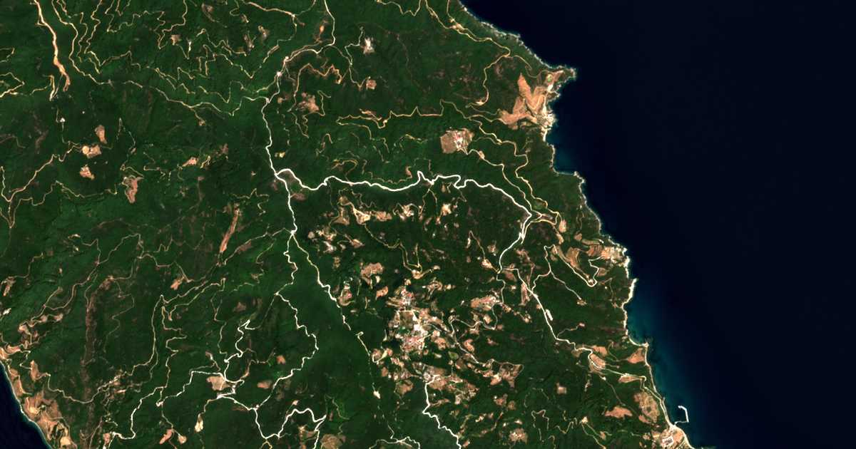Mapa por satélite de Kapsála