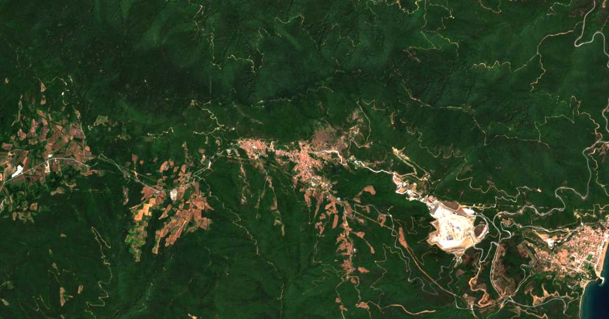 Mapa por satélite de Stratoníki