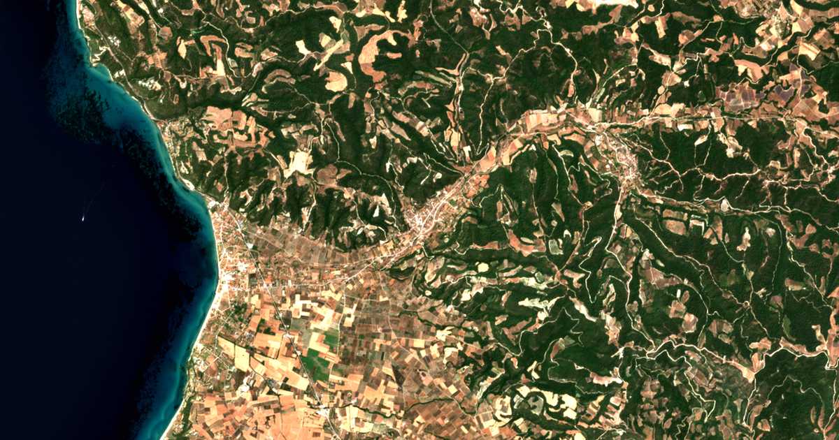 Mapa por satélite de Foúrka