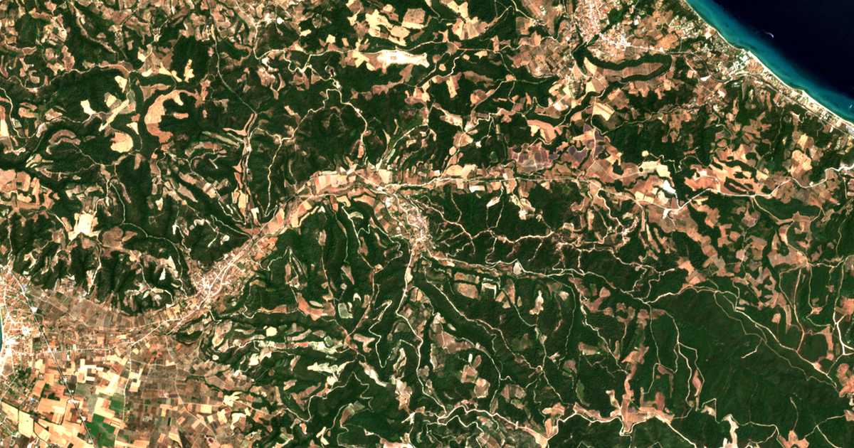 Mapa por satélite de Kassandrinón