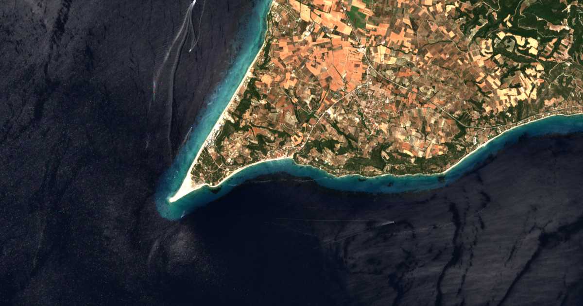Mapa por satélite de Poseídi