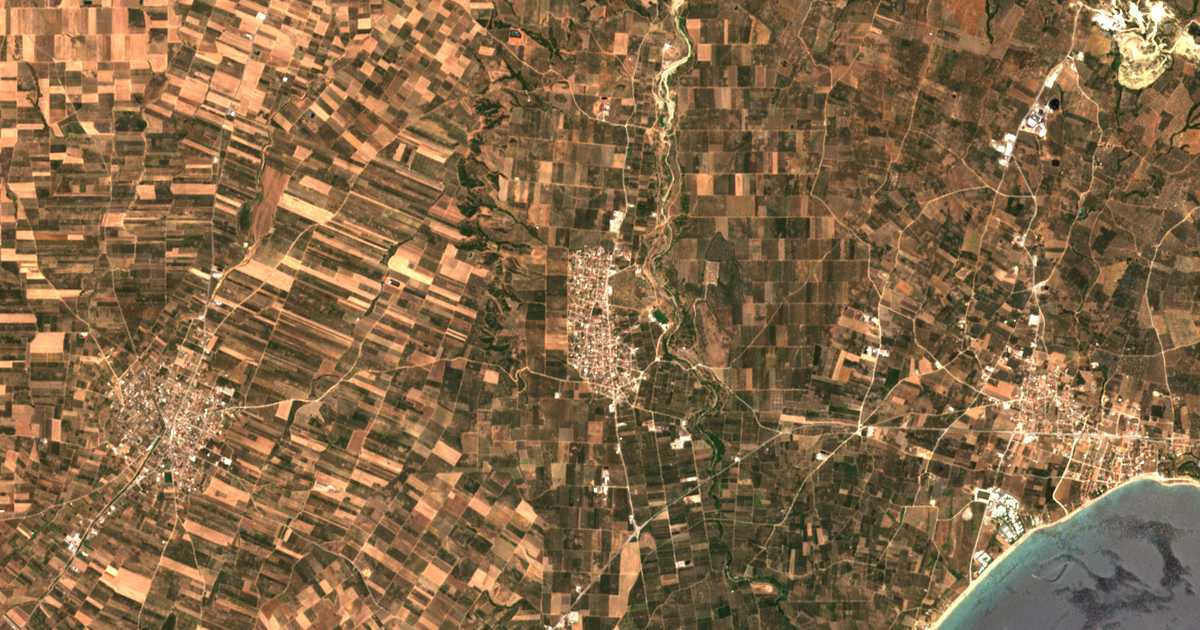 Mapa por satélite de Ólynthos