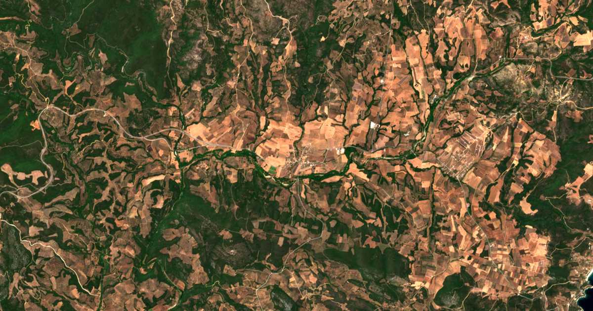 Mapa por satélite de Planá