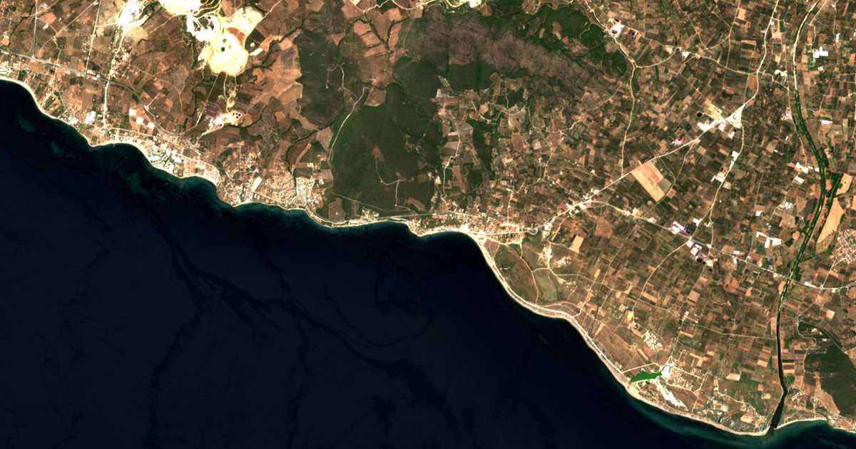 Mapa por satélite de Psakoúdia