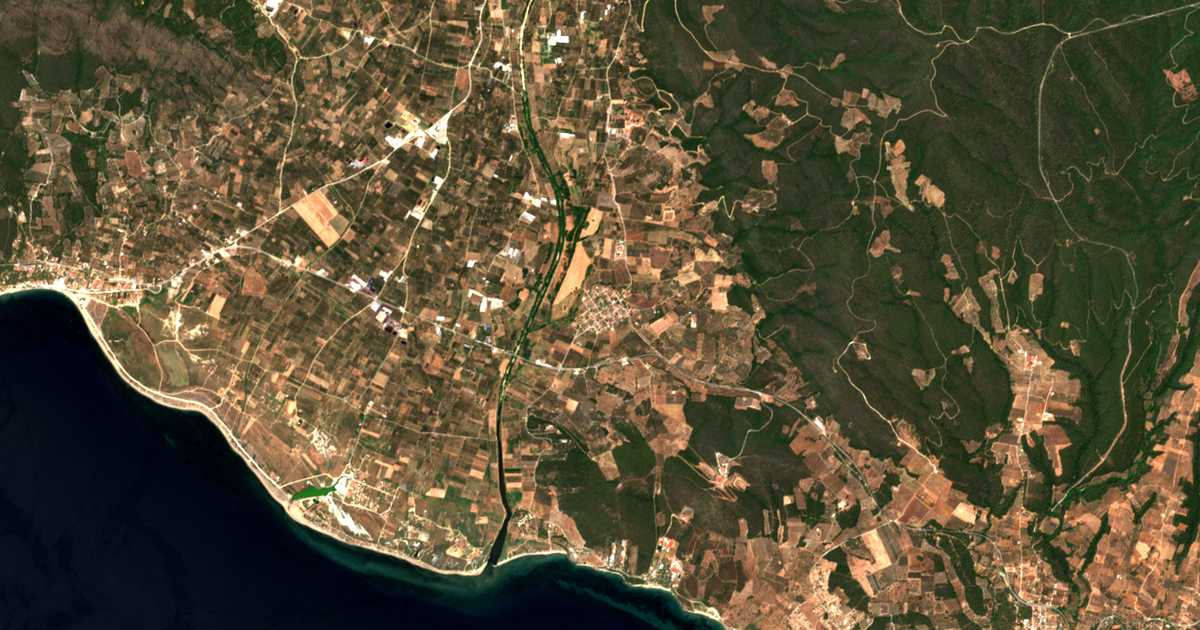 Mapa por satélite de Vatopédion
