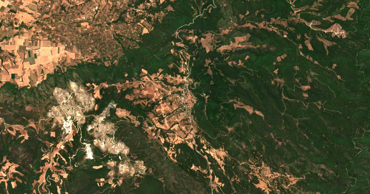 Mapa por satélite de Vávdos