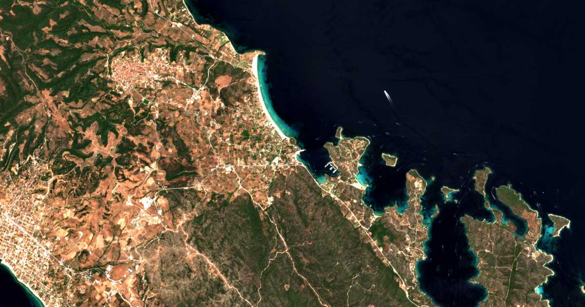 Mapa por satélite de Órmos Panagías