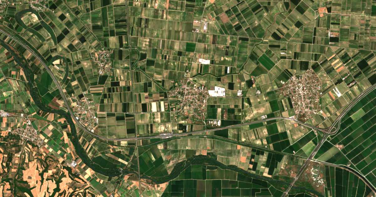 Mapa por satélite de Plátanos