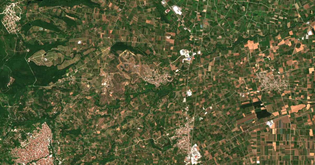 Mapa por satélite de Lefkádia