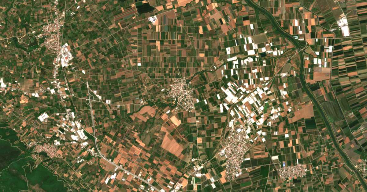 Mapa por satélite de Monóspita