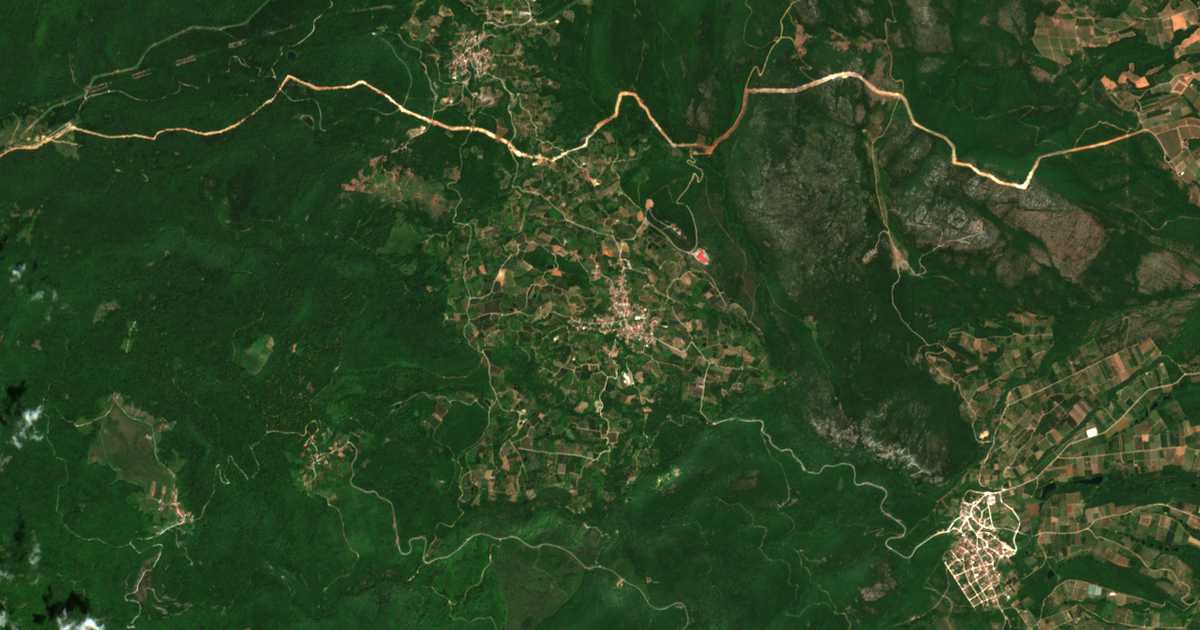 Mapa por satélite de Rodochórion