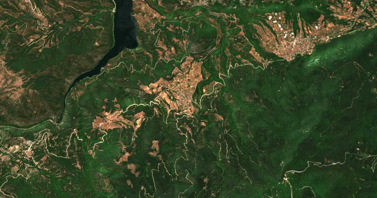 Mapa por satélite de Dáskion