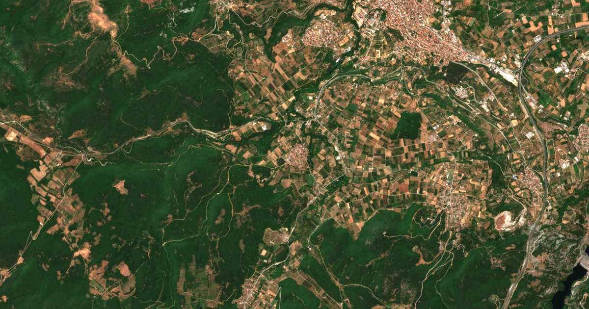 Mapa por satélite de Tripótamos