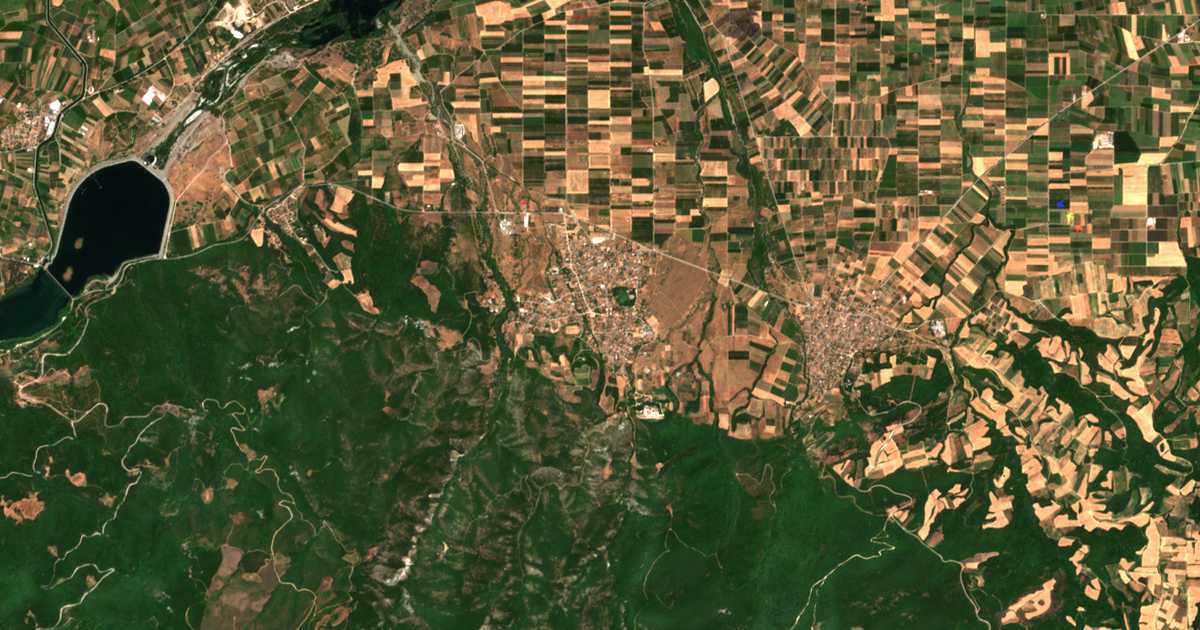 Mapa por satélite de Vergína