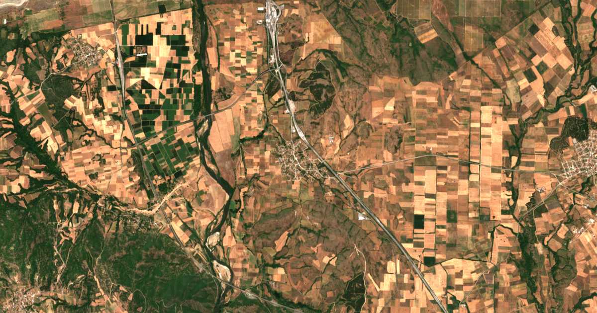 Mapa por satélite de Evzonoi