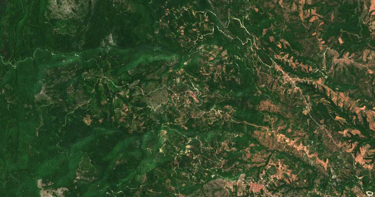 Mapa por satélite de Kastanerí