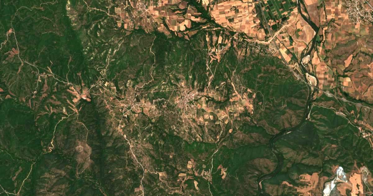 Mapa por satélite de Plágia