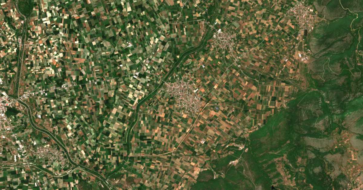 Mapa por satélite de Exaplátanos