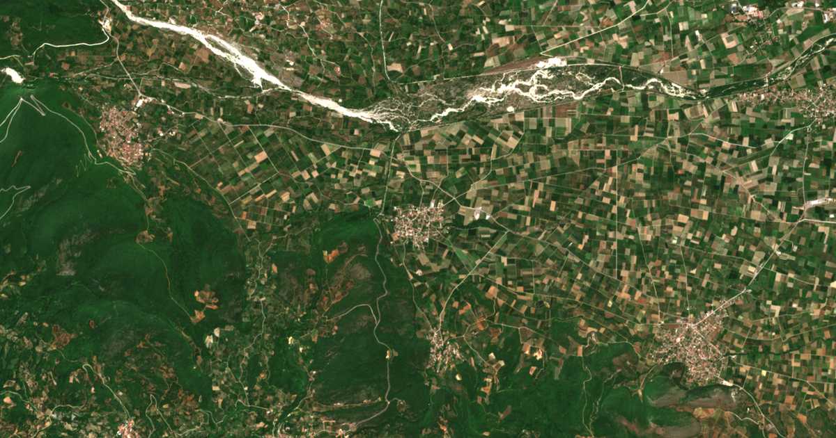 Mapa por satélite de Megaplátanos