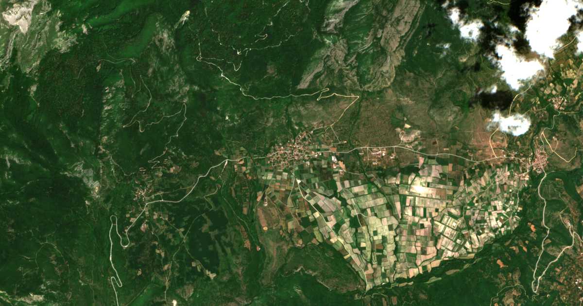 Mapa por satélite de Nótia