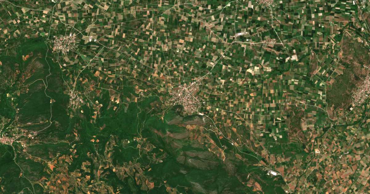 Mapa por satélite de Polykárpion