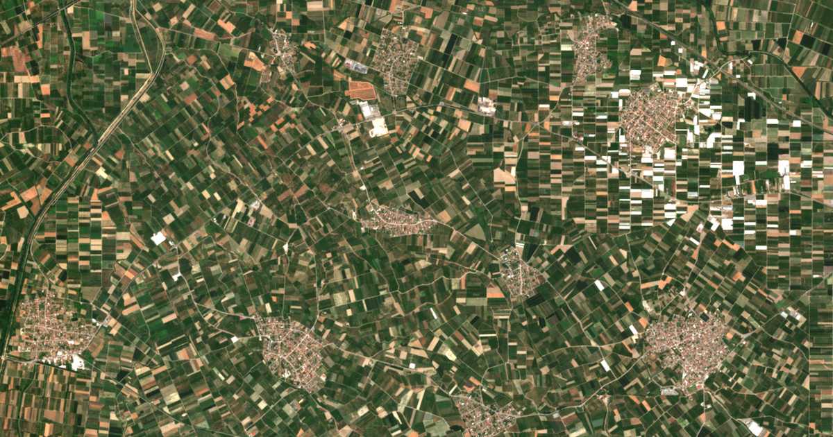 Mapa por satélite de Dáfni
