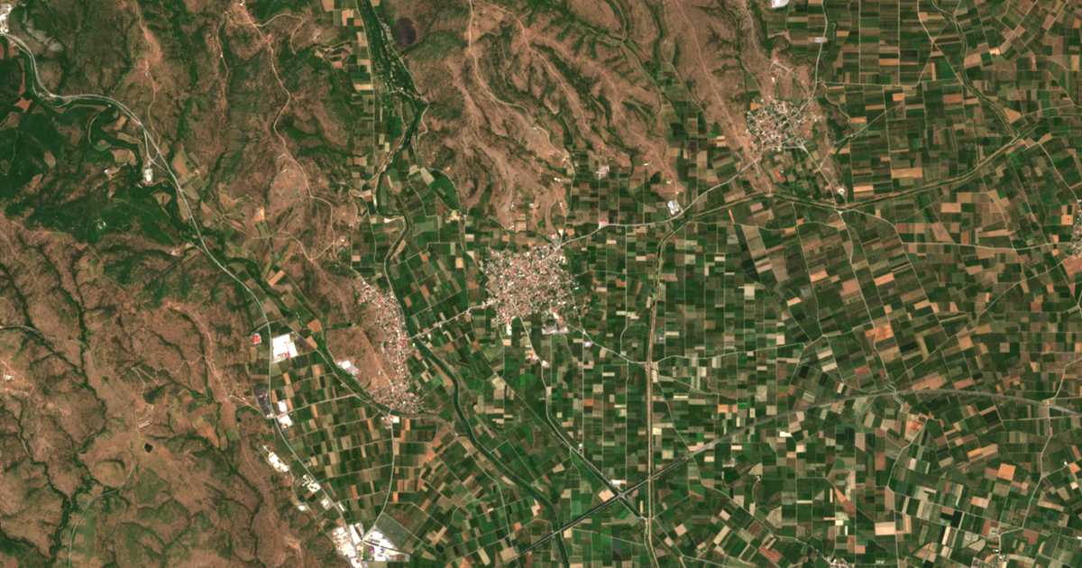 Mapa por satélite de Kalí