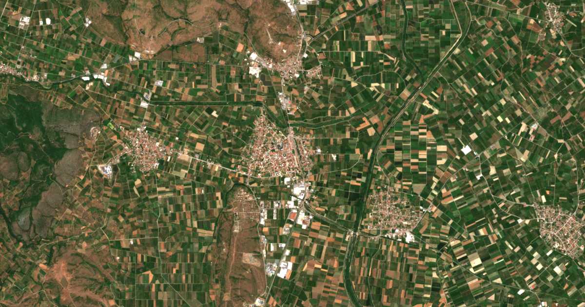 Mapa por satélite de Skydra