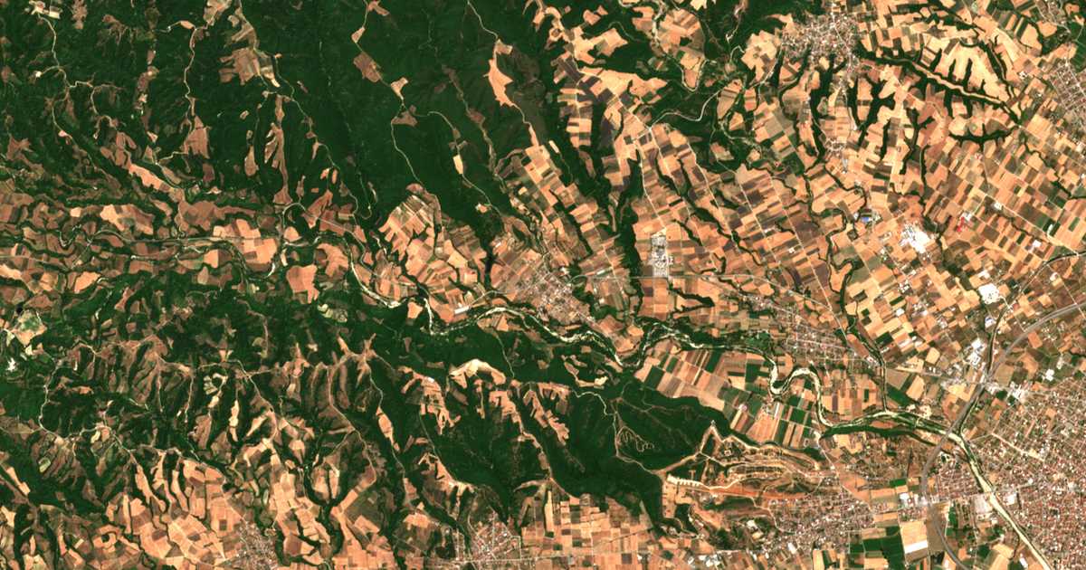 Mapa por satélite de Aronás