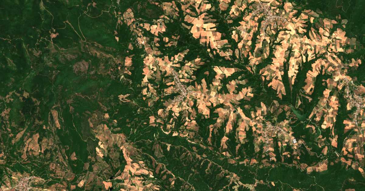 Mapa por satélite de Katalónia