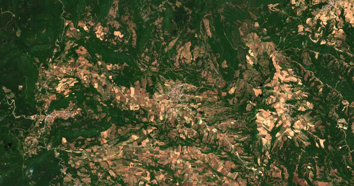 Mapa por satélite de Moschopótamos