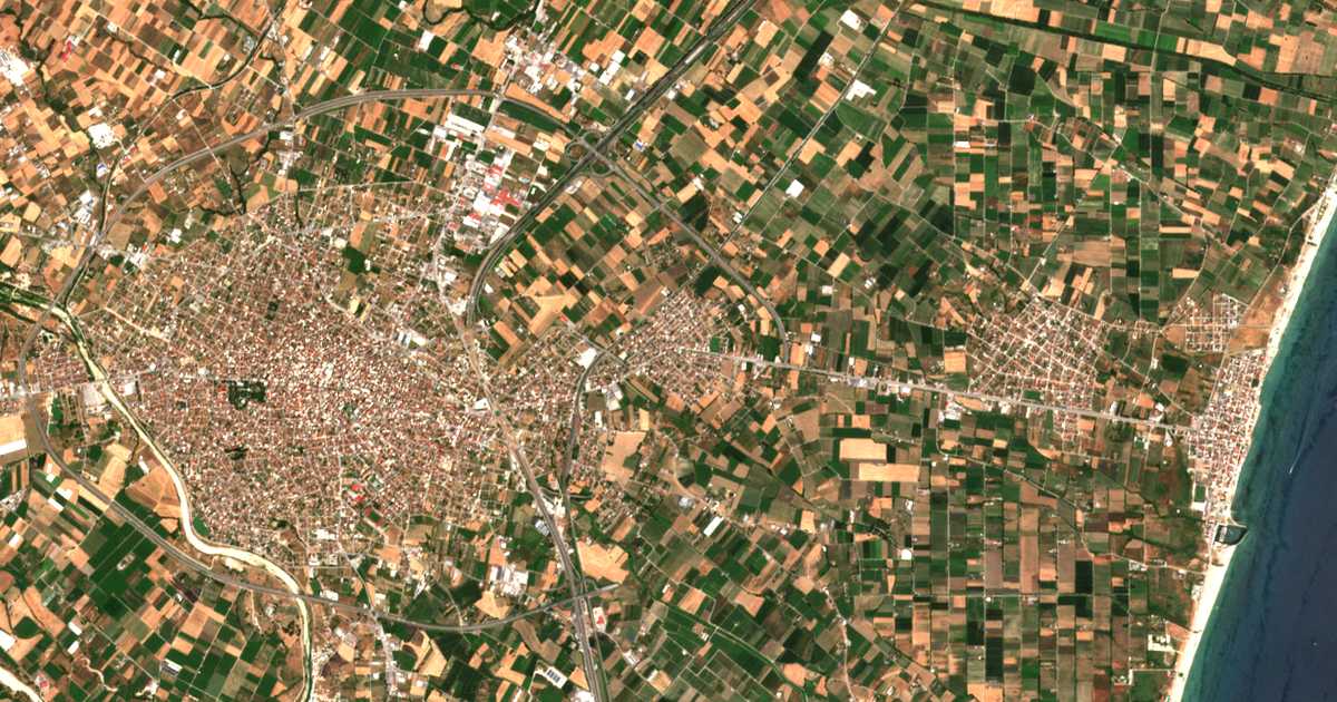 Mapa por satélite de Perístasis