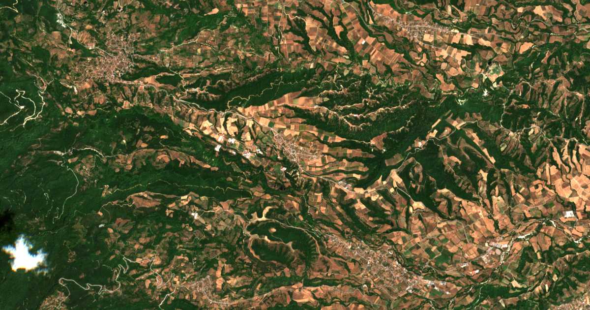 Mapa por satélite de Vría
