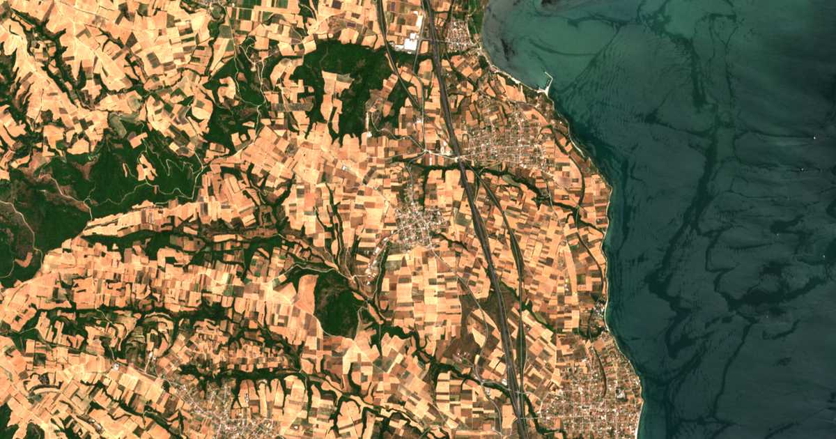 Mapa por satélite de Palaión Eleftherochórion