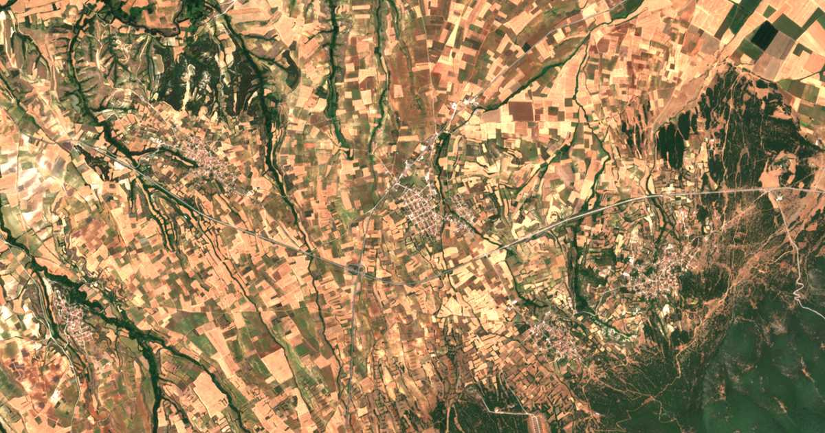 Mapa por satélite de Néa Báfra