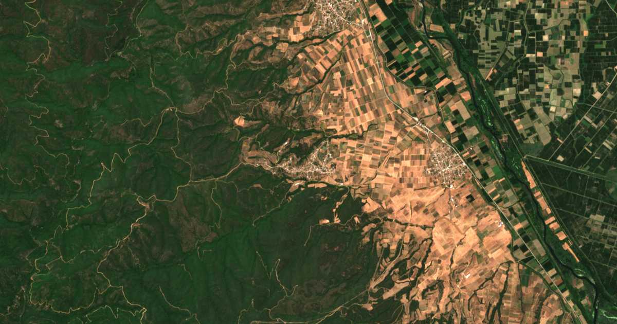 Mapa por satélite de Triás
