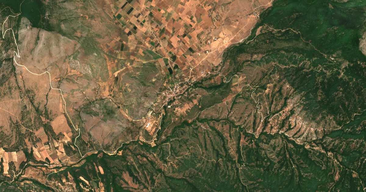 Mapa por satélite de Achladochori