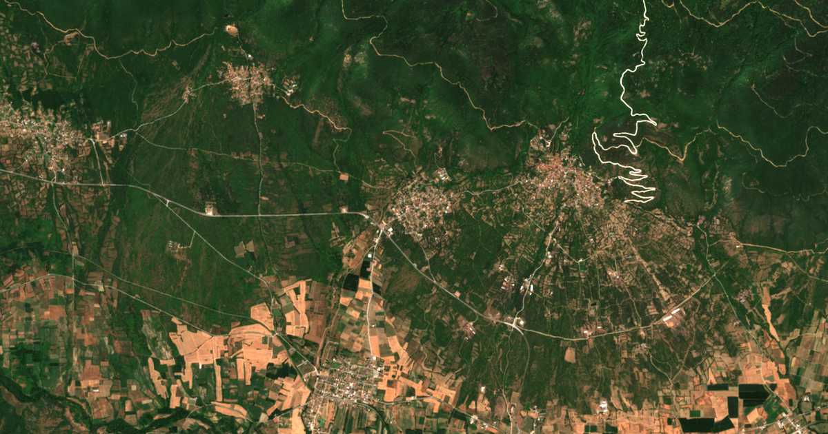 Mapa por satélite de Káto Poróia