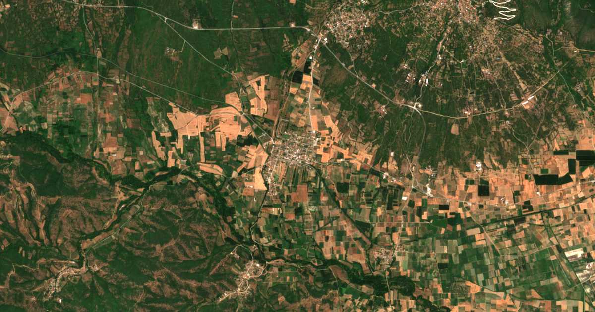 Mapa por satélite de Rodópolis
