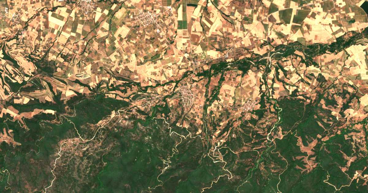 Mapa por satélite de Dáfni