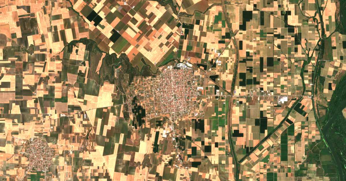 Mapa por satélite de Koufália