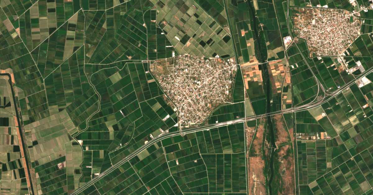 Mapa por satélite de Néa Málgara