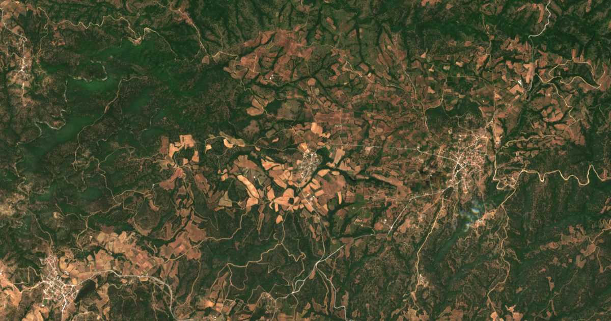 Mapa por satélite de Galíni
