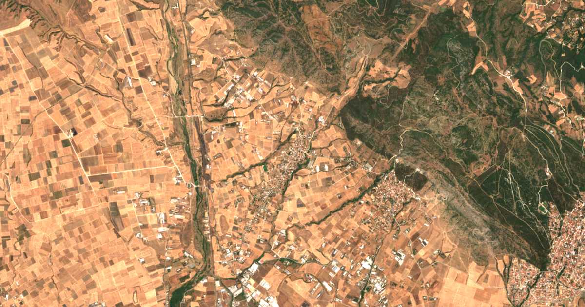 Mapa por satélite de Pentálofos